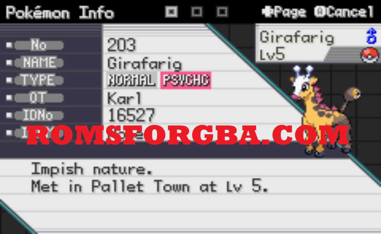 Screenshot Of Pokemon Supreme Red Randomizer Game