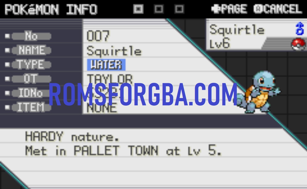 Screenshot of Pokemon Robust Red ROM