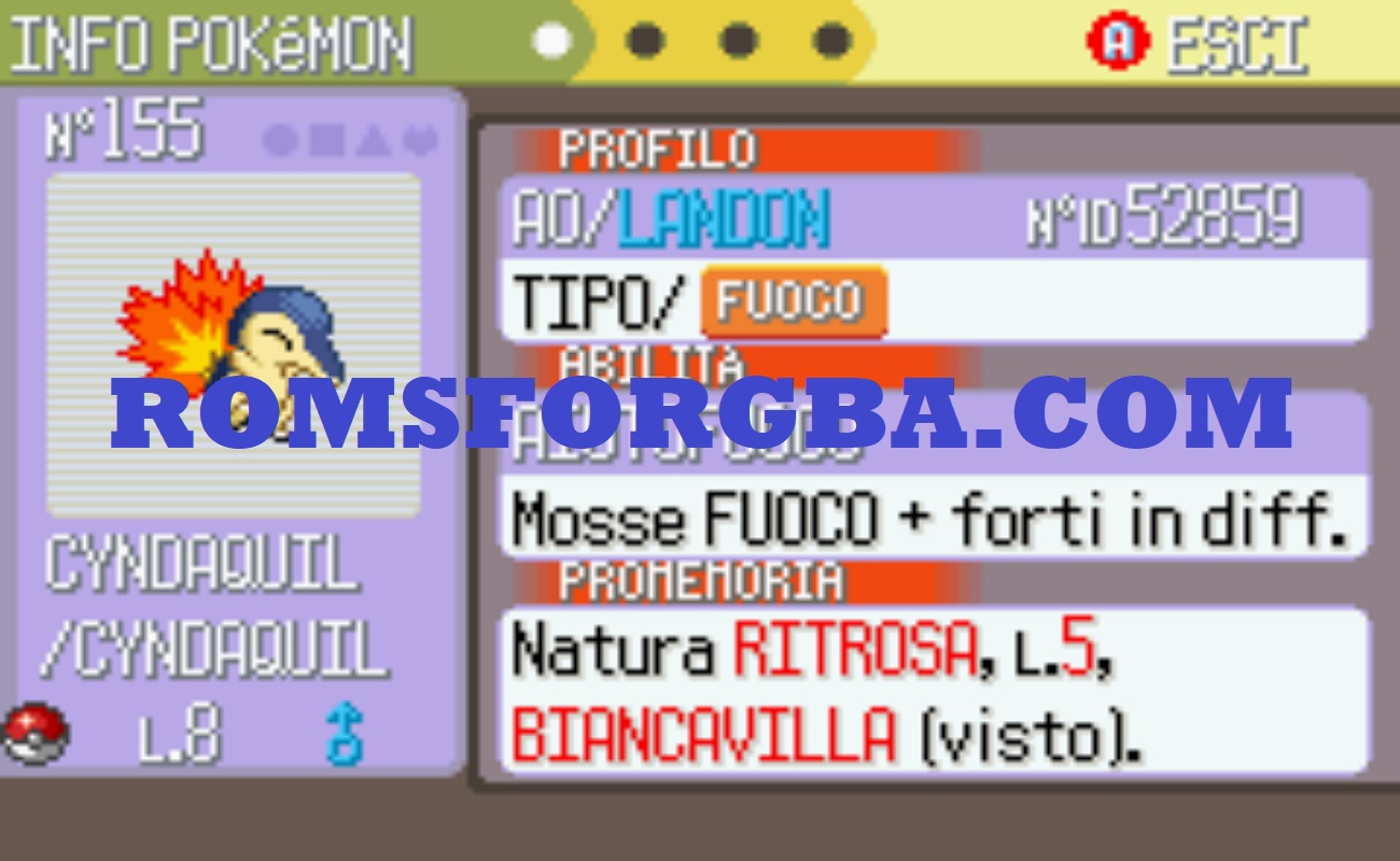 Screenshot of Pokémon Rosso Fuoco 2 ROM