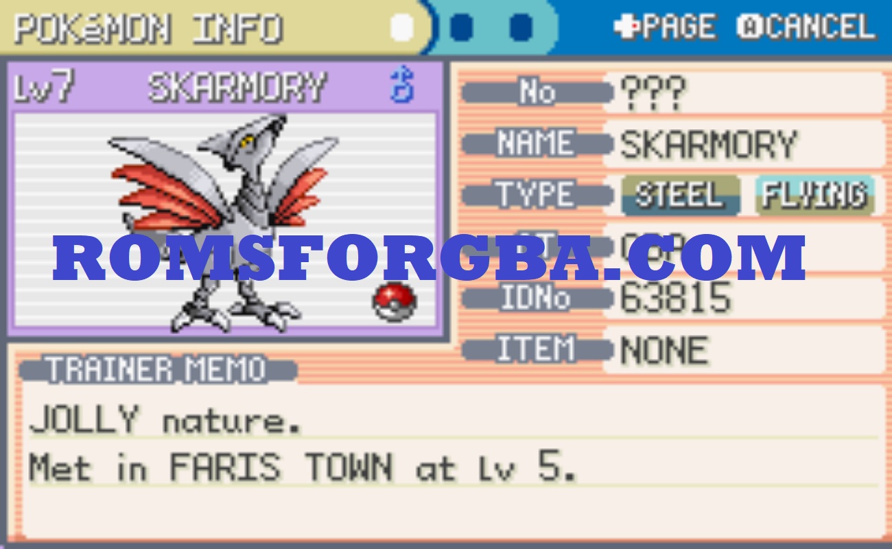 Screenshot of Pokémon Septo Conquest ROM