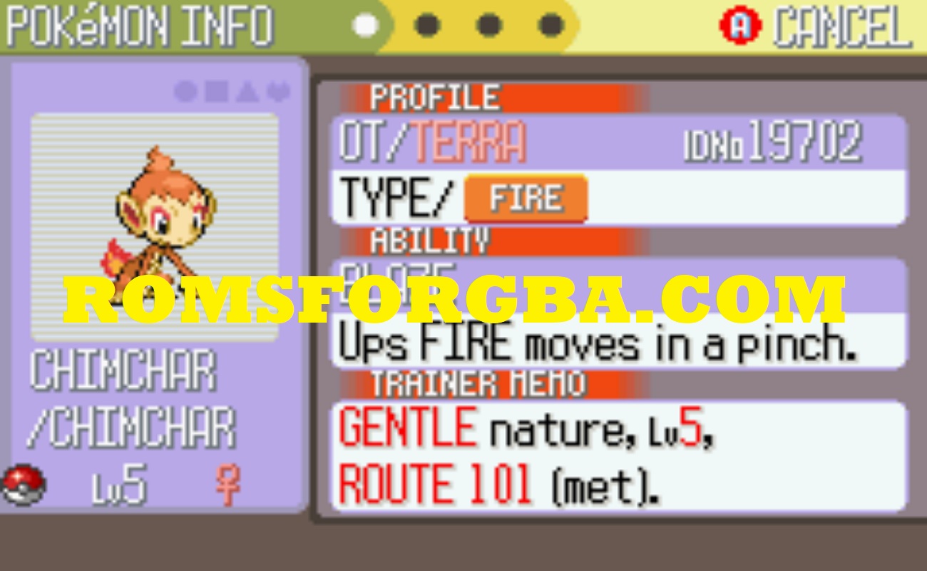 Screenshot of Pokémon Sinnoh Quest 2 ROM
