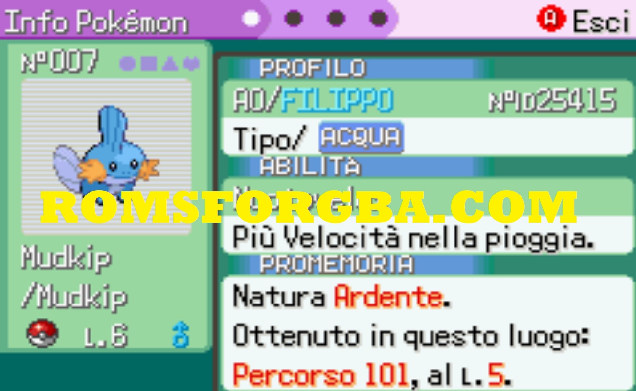 Screenshot of Pokemon Ultra Smeraldo