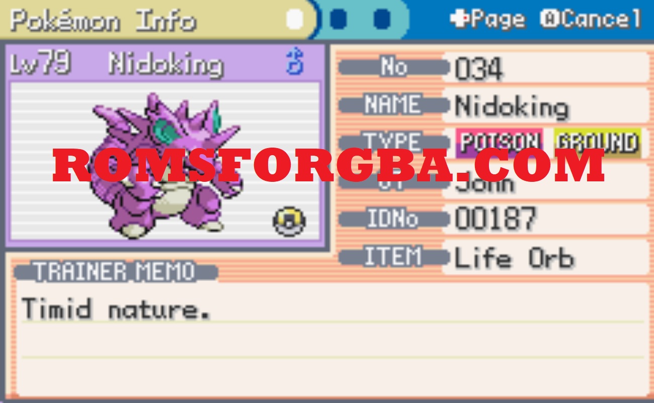 Screenshot of Pokemon Magical Altering Gym Menagerie Game