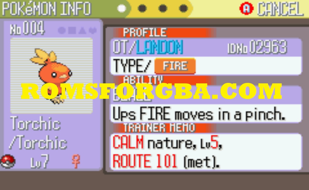 Screenshot of Pokemon Weathered Ruby Download