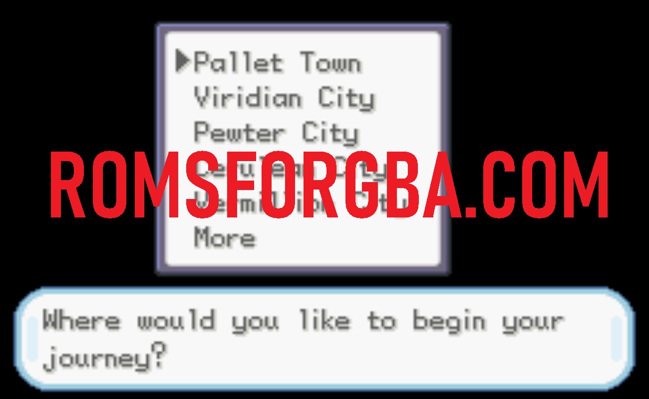 Screenshot of Pokemon Blazing Fire Red ROM