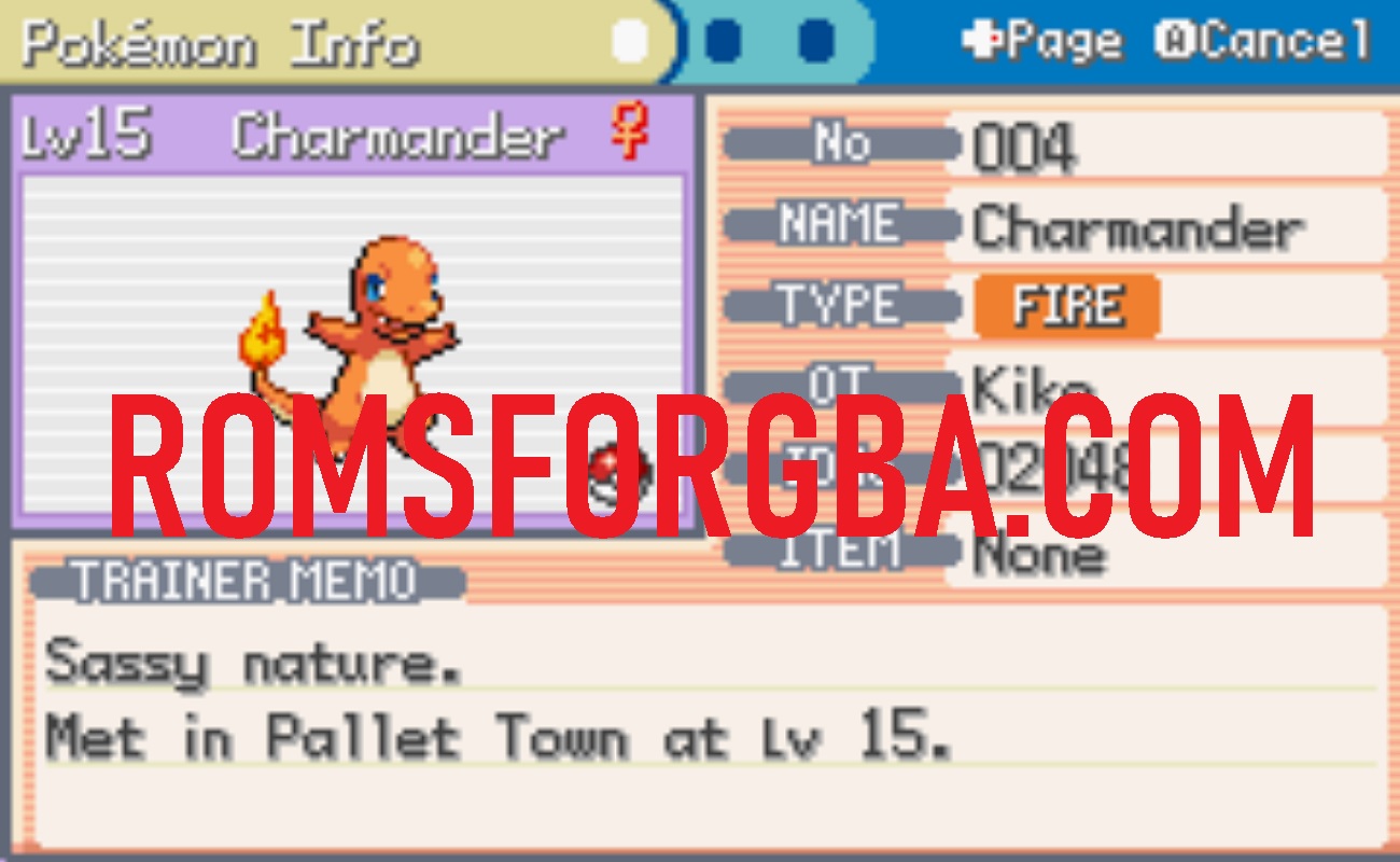 Screenshot of Pokemon Mega Origins ROM