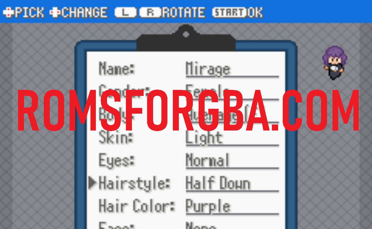 Screenshot of Pokemon Mirage of Tales 2022 GBA