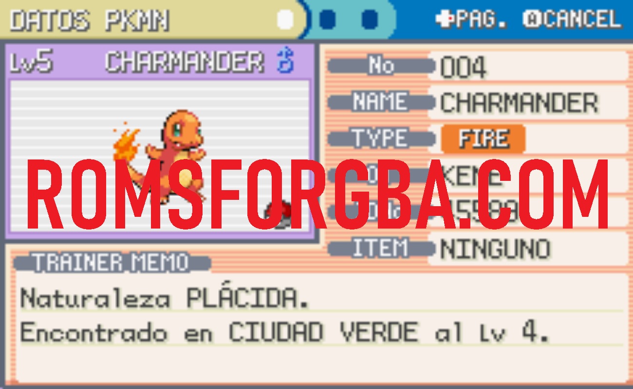 Screenshot of Pokémon The Fall of Heroes GBA ROM