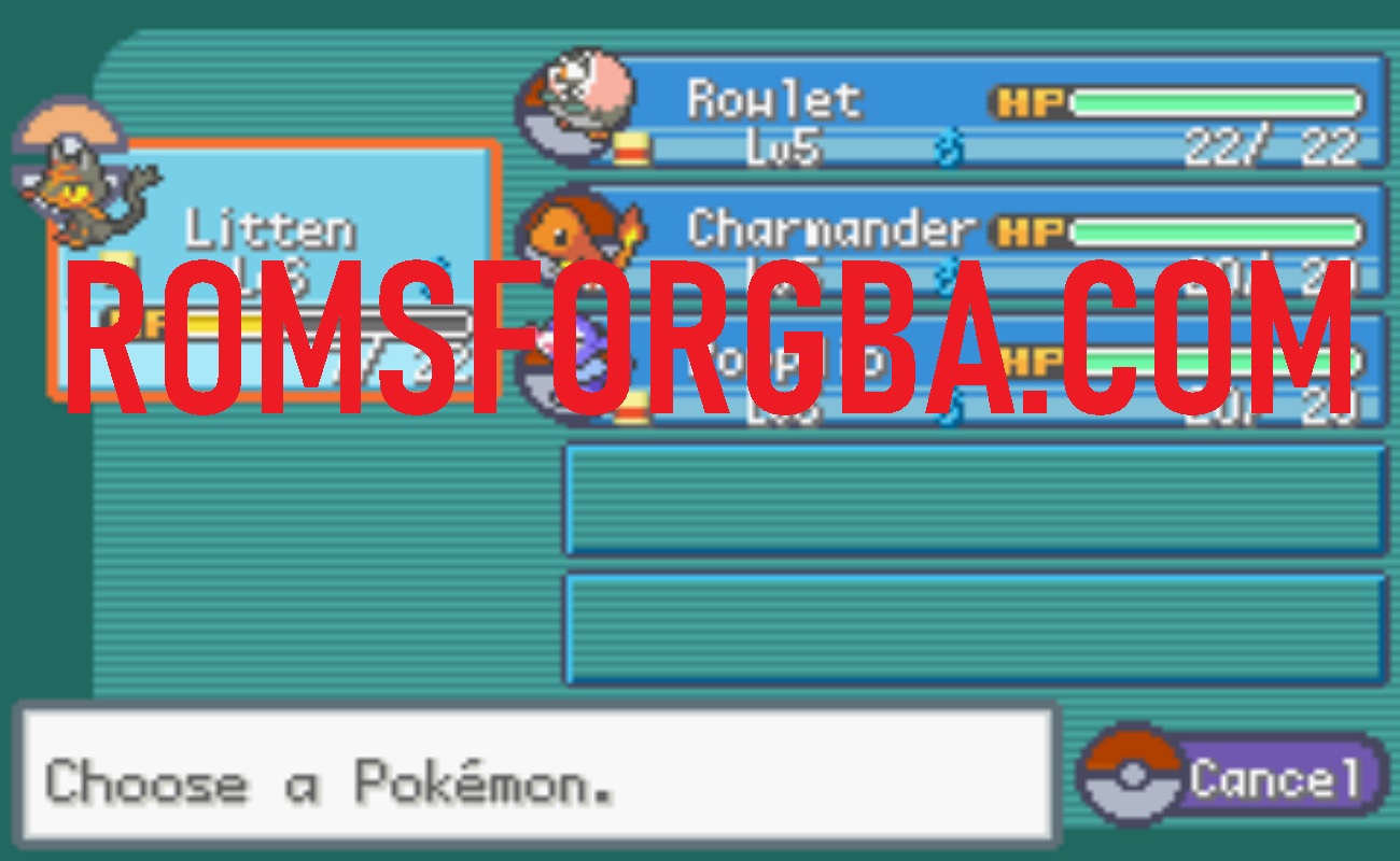 Screenshot of Pokémon Flaming Grace GBA ROM