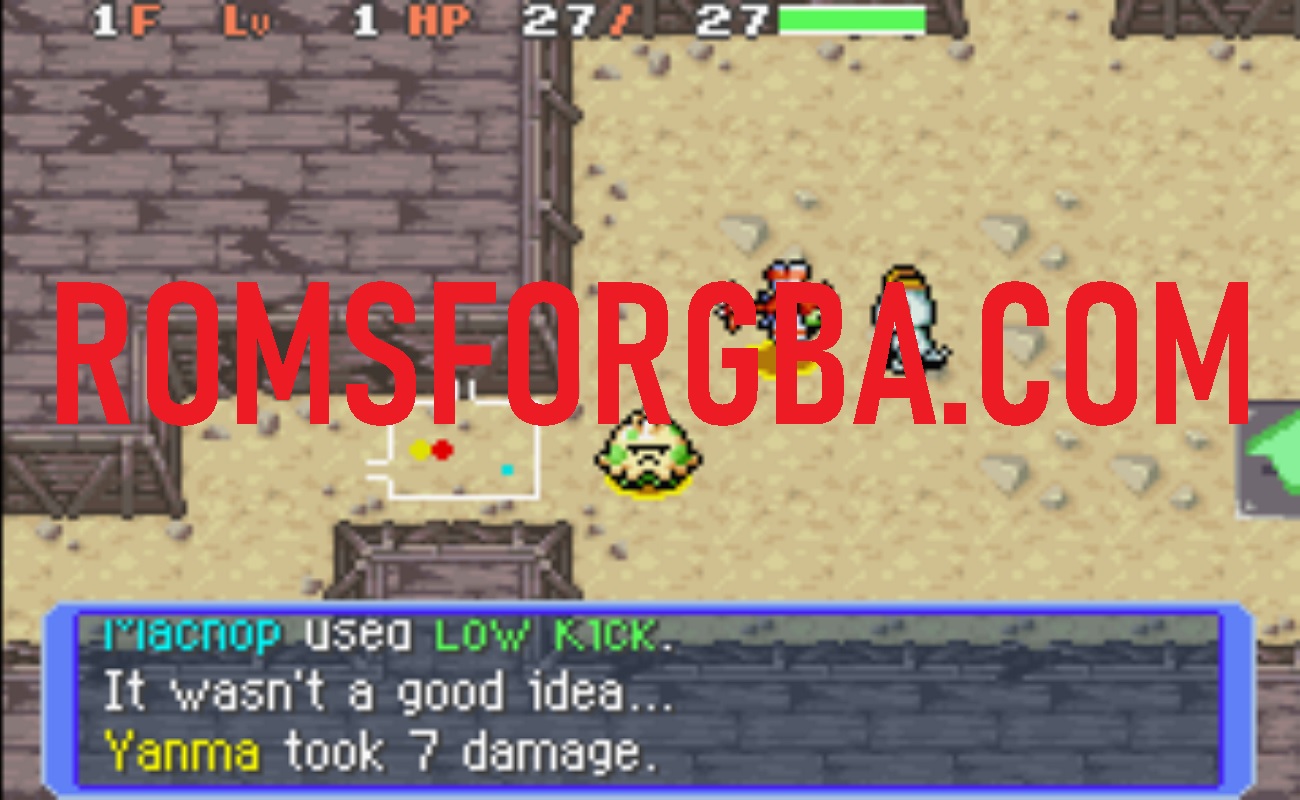 Screenshot of Pokémon Mystery Dungeon Infdev GBA ROM