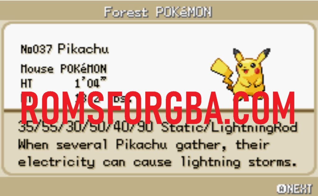 Screenshot of Pokémon Rough Red GBA ROM
