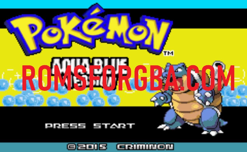 Screenshots of Pokemon Aqua Blue GBA