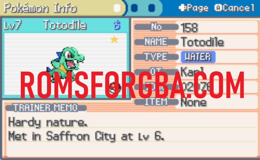 Screenshots of Pokémon Aqua Blue GBA ROM