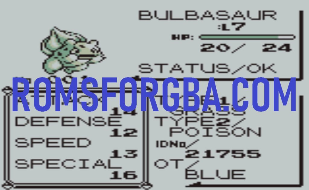Screenshot of Pokémon Blueberry GB ROM