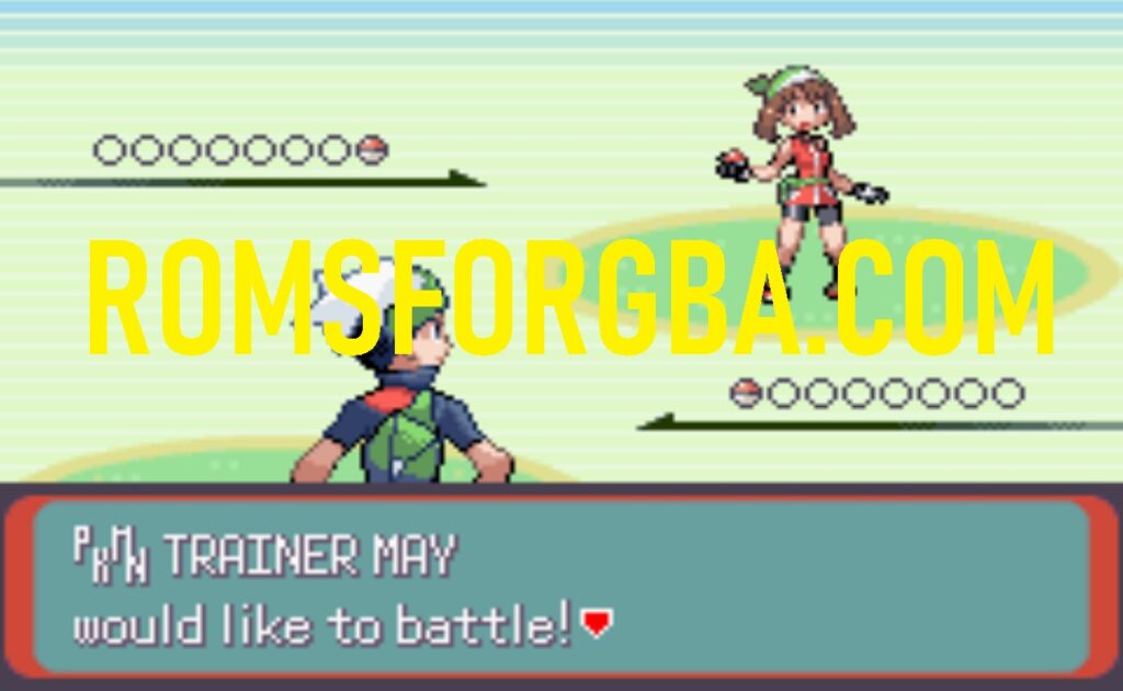 Screenshot of Pokémon Emerald’s Eight GBA ROM