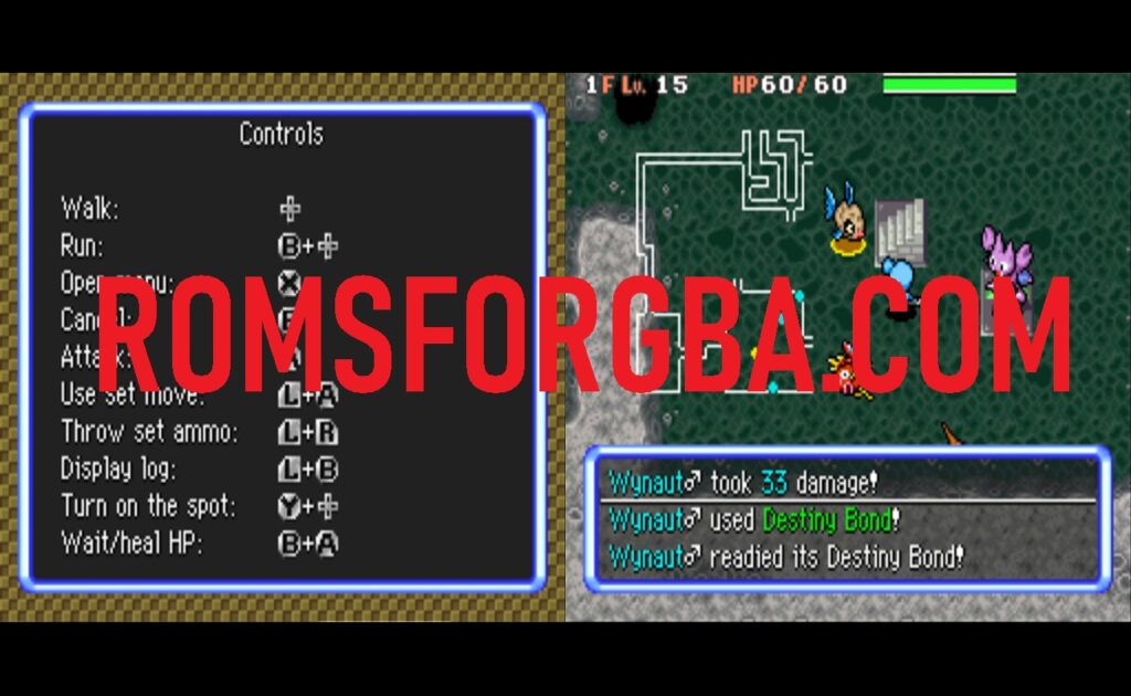 Screenshot of Pokémon Mystery Dungeon Fount of Victory NDS ROM