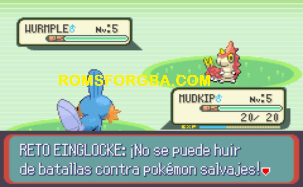 Screenshot of Pokemon Rubí Einglocke GBA ROM