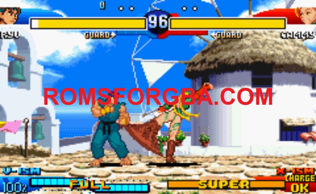 Screenshot of Street Fighter Alpha 3 GBA ROM